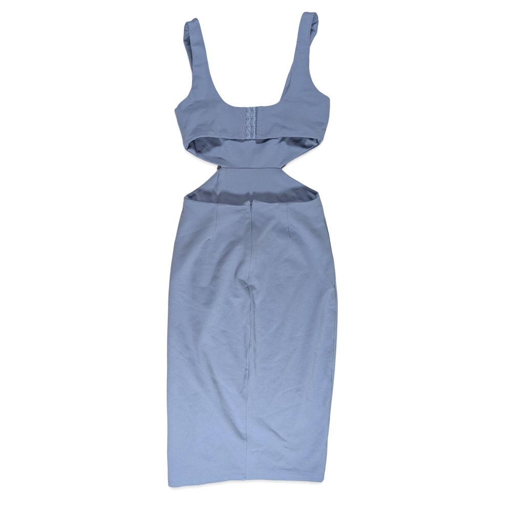 Lovers and Friends Titus Midi Dress Cutout Slit Bodycon Periwinkle Blue Sz S - Picture 4 of 15